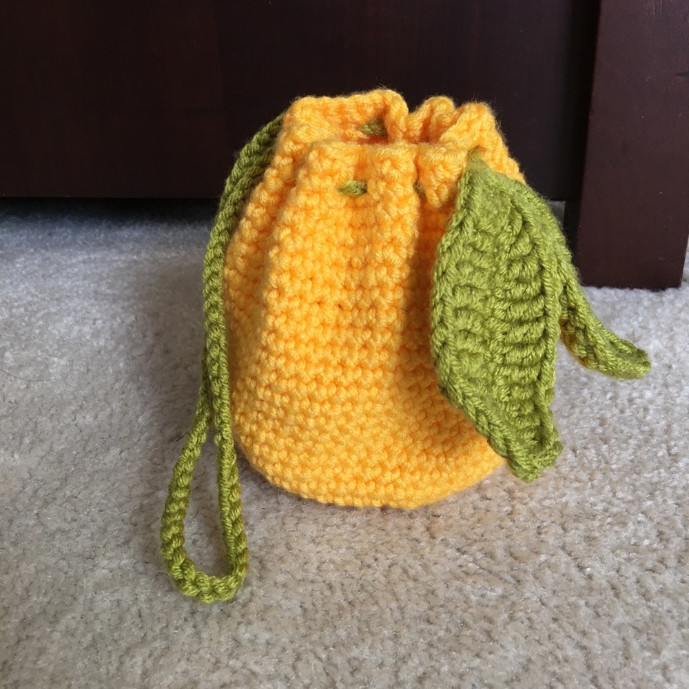Crochet Lemon Pouch